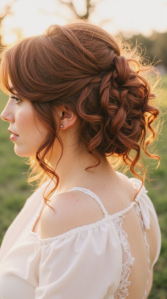 effortless loose romantic updo