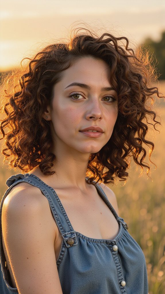 effortless messy curly lob