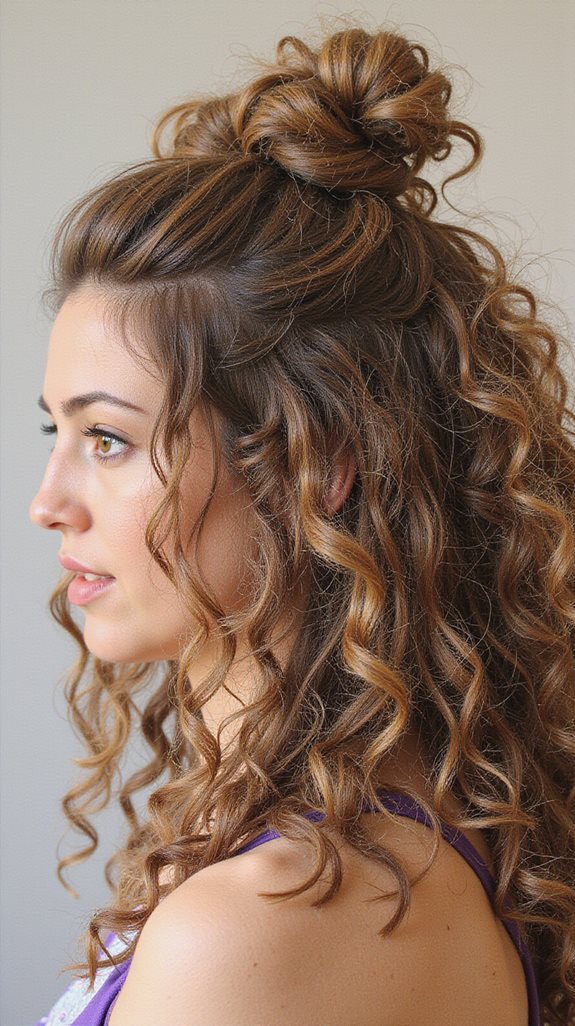 effortlessly chic curly updo