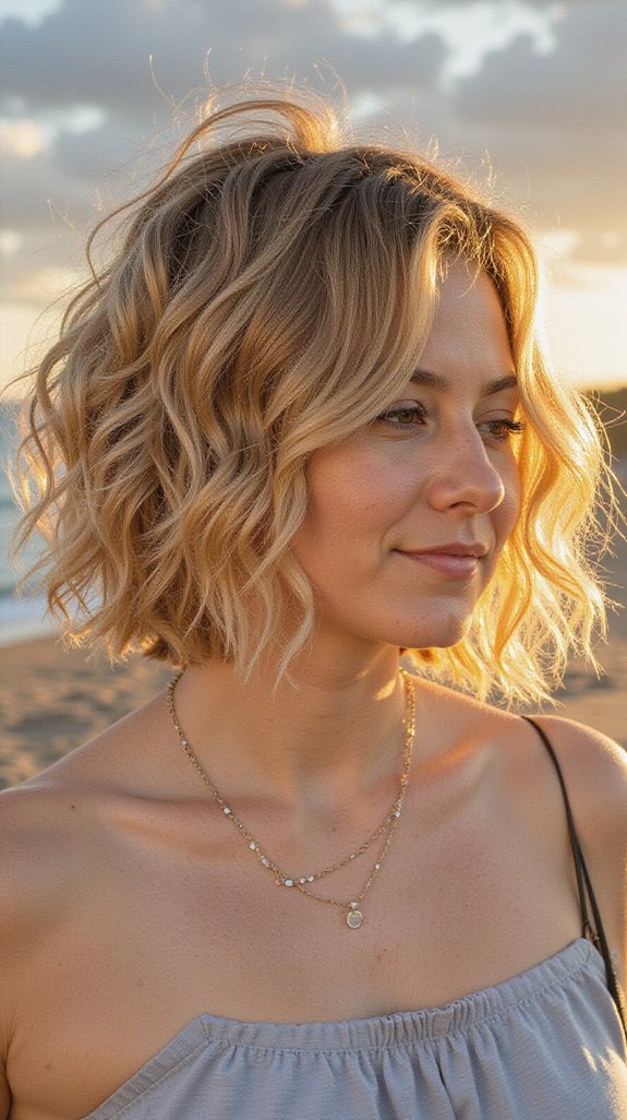 effortlessly chic wavy bob