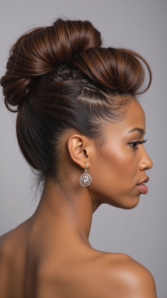 elegant french roll updo
