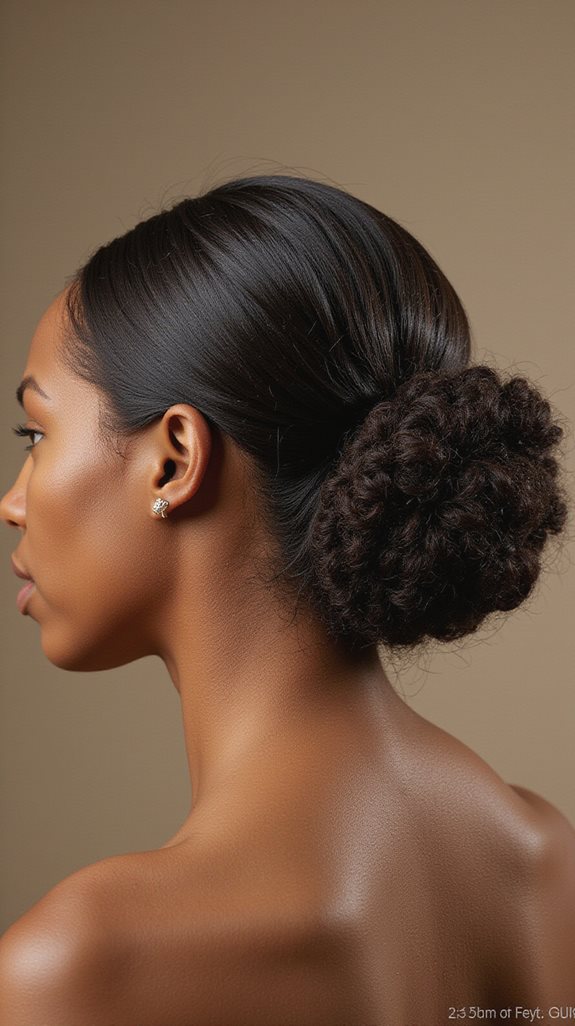 elegant low bun styling