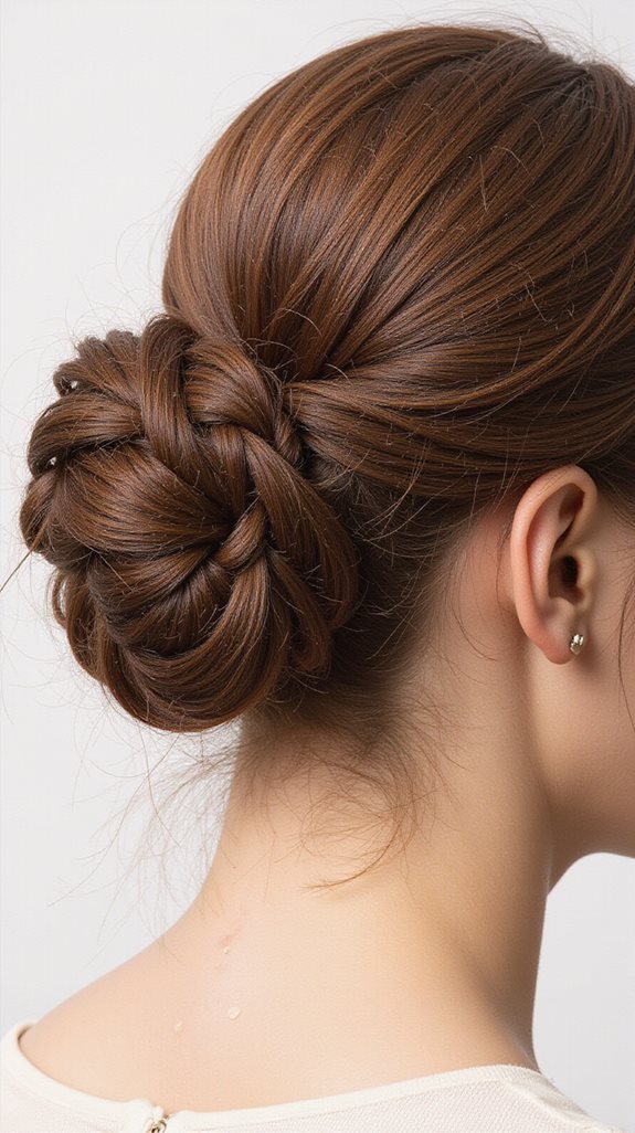 elegant rolled hairstyle updo