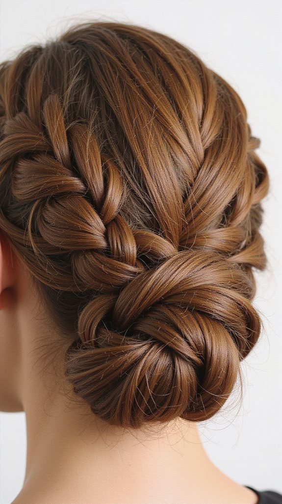 elegant twisted hair updo