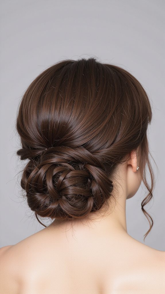elegant updo tucking technique