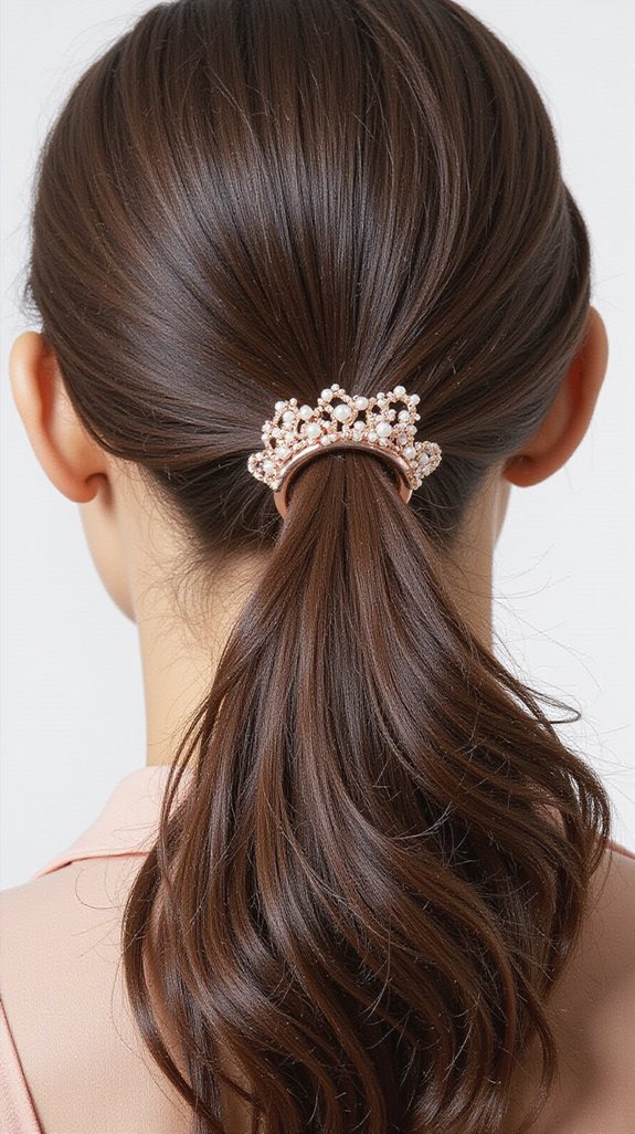 elevate ponytails with accessories