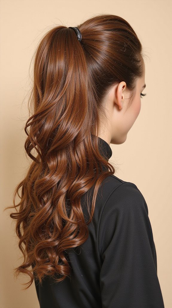 full voluminous ponytail styling