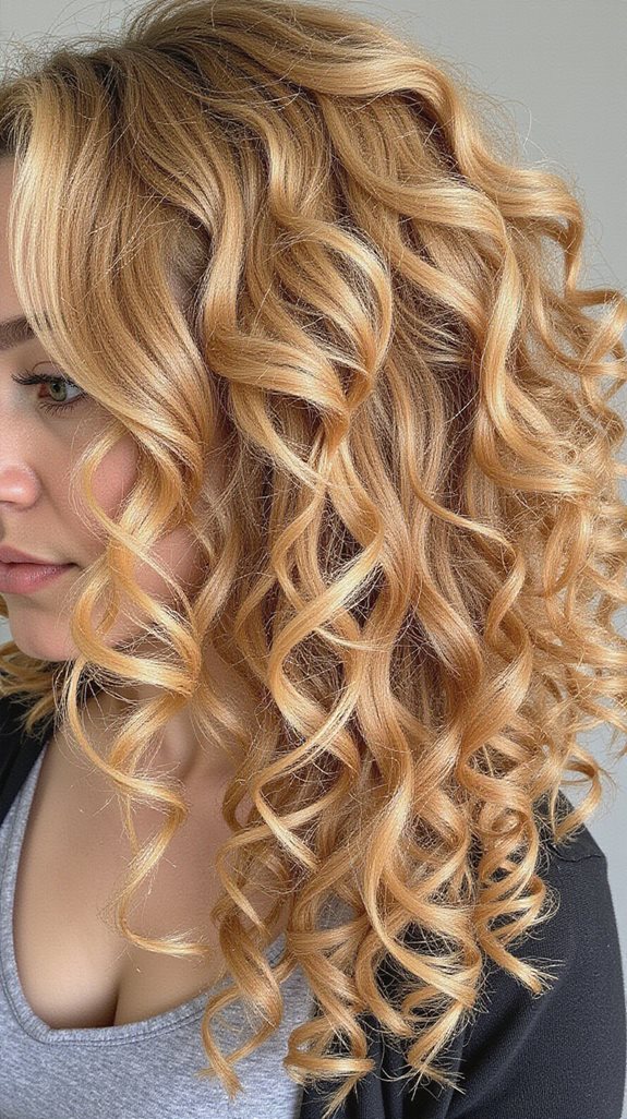 honey blonde curly care