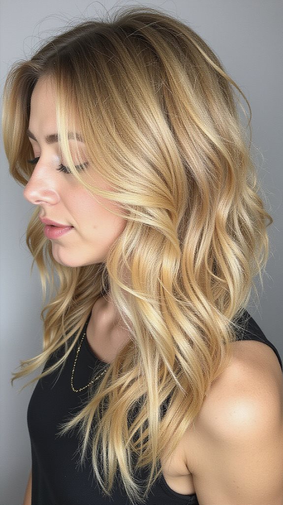 layered beach waves styling