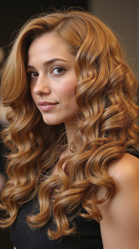 layered curls with highlights