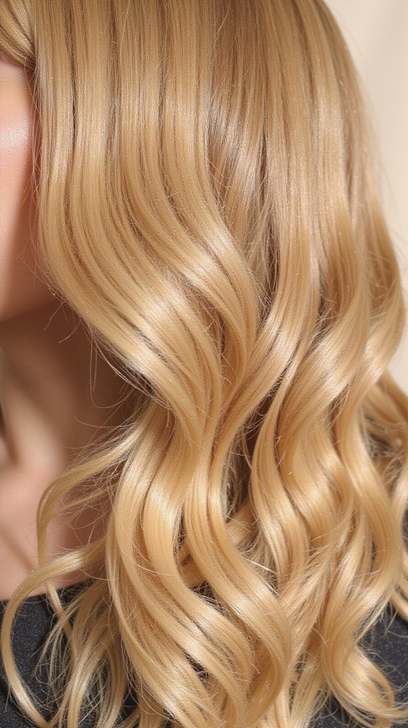 luxurious champagne blonde waves