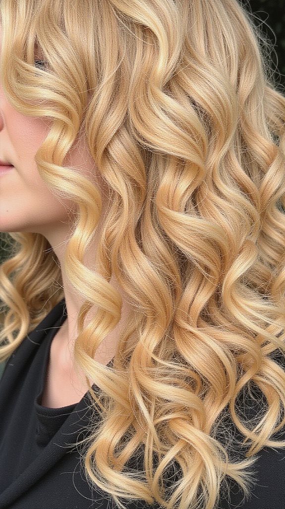luxurious warm blonde coils