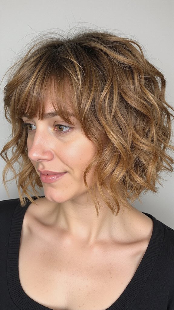 modern layered shag waves