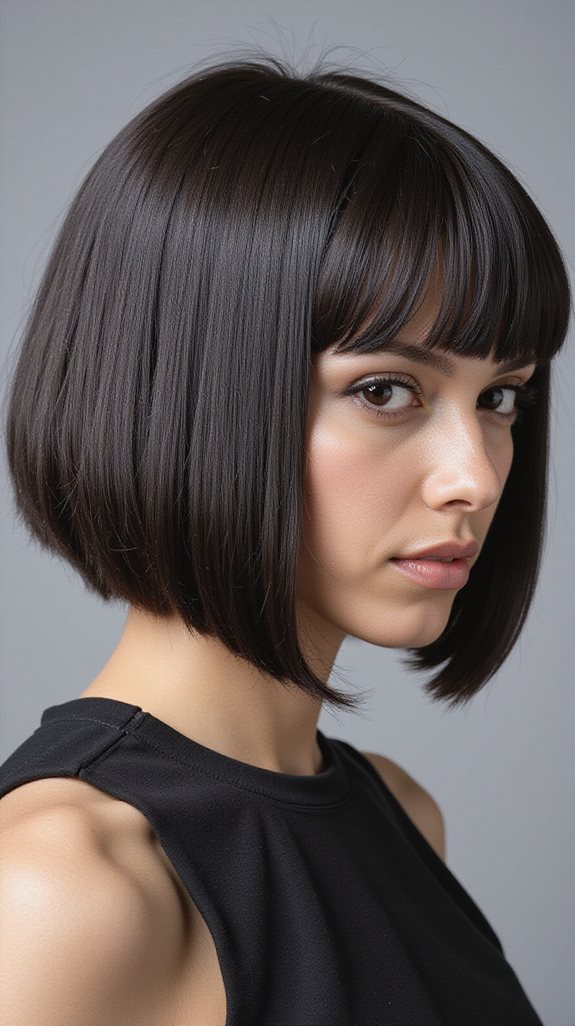 polished sleek straight bob
