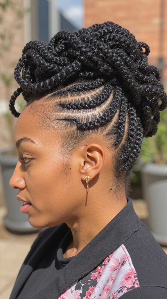 protective hairstyle with extensions