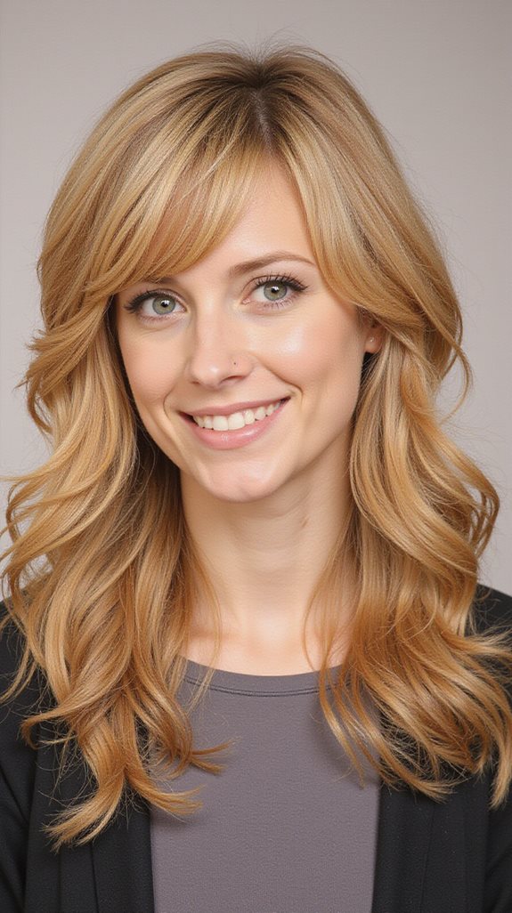 romantic butterfly cut bangs