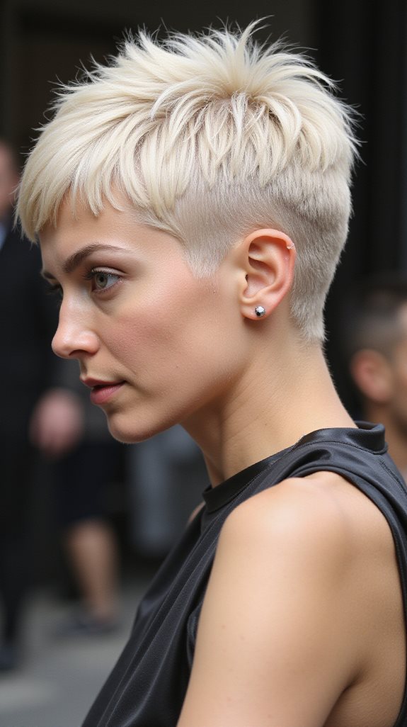 sleek feminine pixie hairstyle
