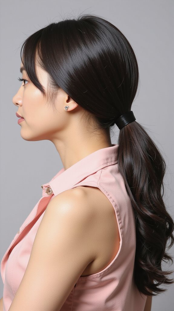 sleek low ponytail elegance