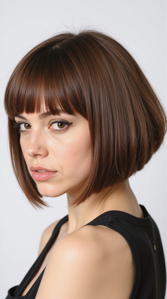 sleek modern bob hairstyle