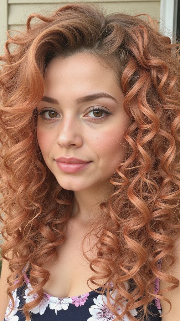 spring rose gold curls