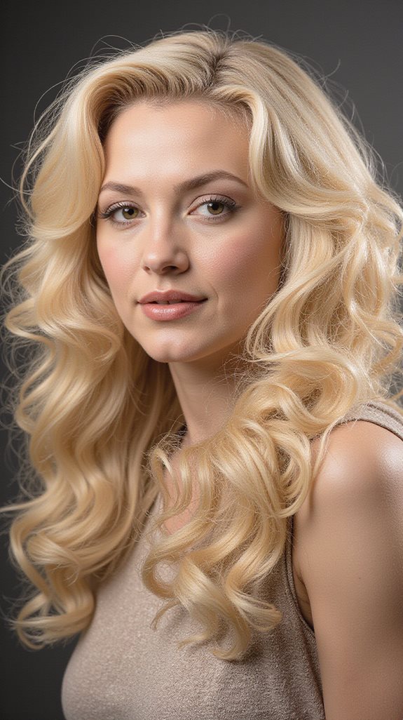 timeless ivory blonde waves