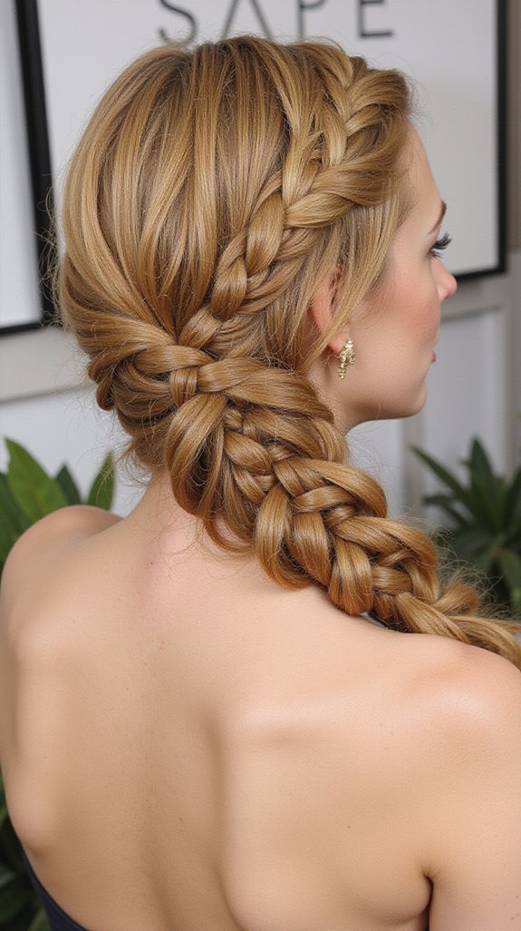 twisted rope braid ponytail