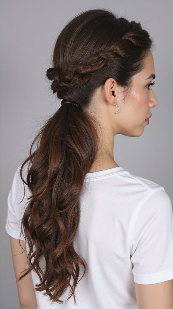 twisted side ponytail elegance