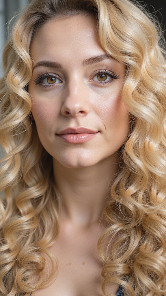 vanilla blonde romantic curls