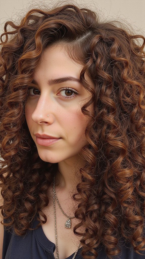 voluminous curly shag haircut