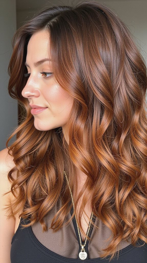 amber brown with copper highlights