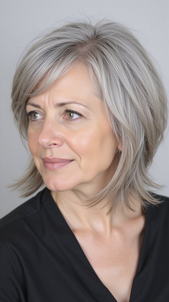 angled bob for heart shaped faces