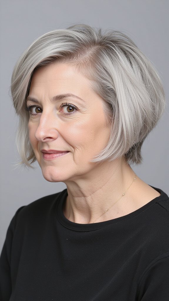 asymmetrical bob for volume