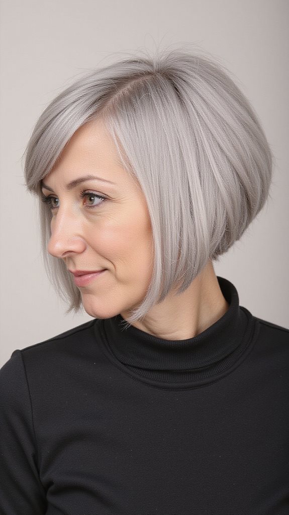 asymmetrical bob for volume