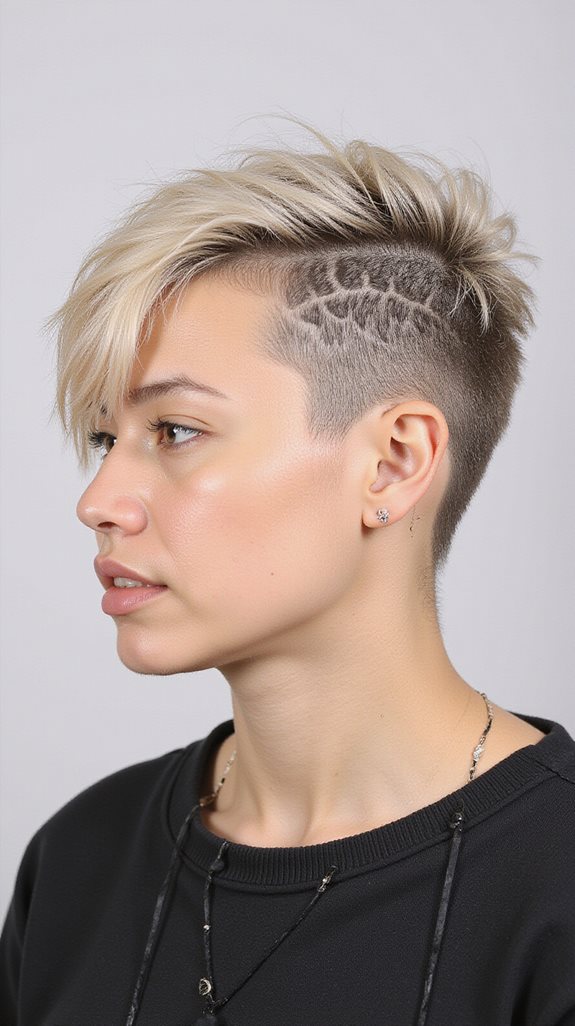 asymmetrical short shag style