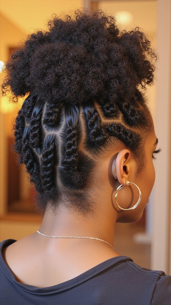 bantu knots with hearts