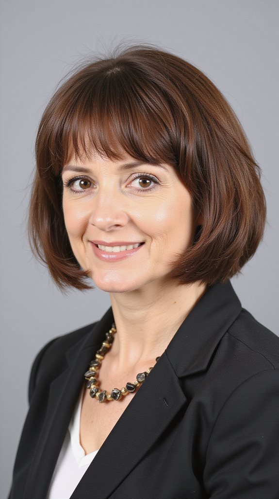 blunt bob for thick hair