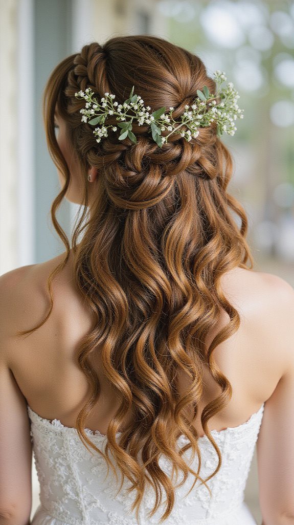 bohemian braided crown hairstyle