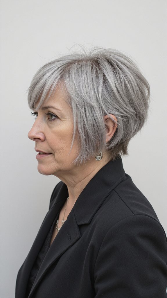 bold asymmetrical grey hairstyles