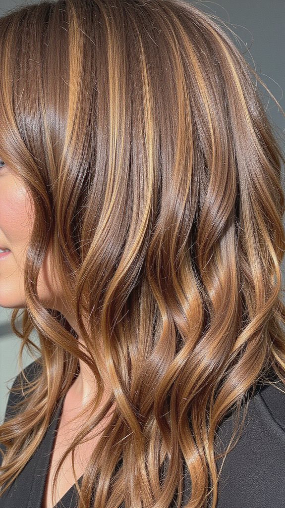bold caramel ribbon highlights