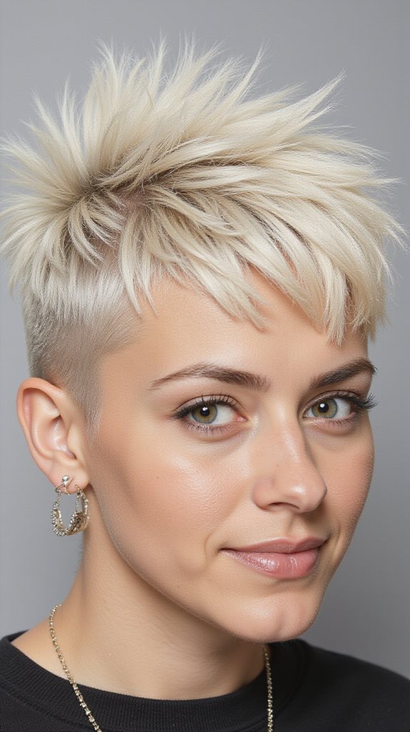 bold spiky pixie hairstyle