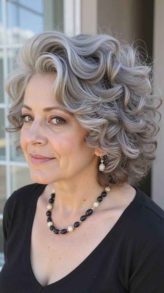 bouncy curls with layers