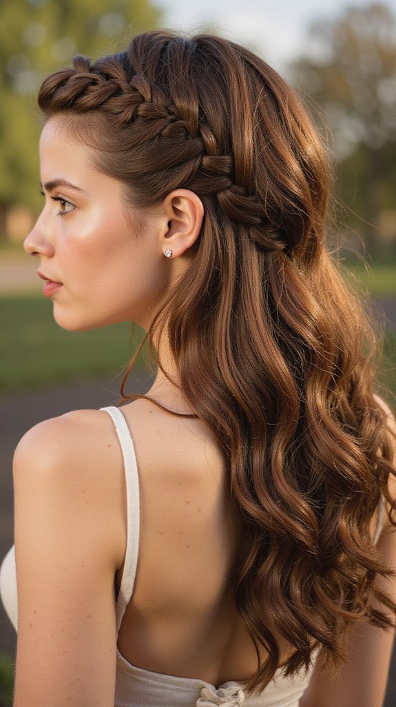 braided crown with waves