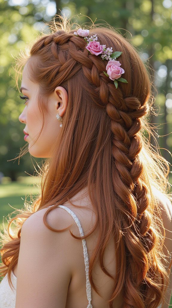 cascading strands romantic elegance