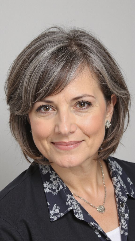 chin length bob with bangs