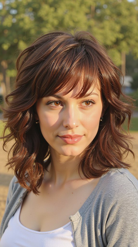 choppy layered retro shag