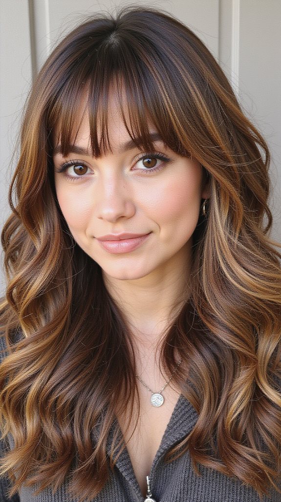 chunky caramel hair highlights