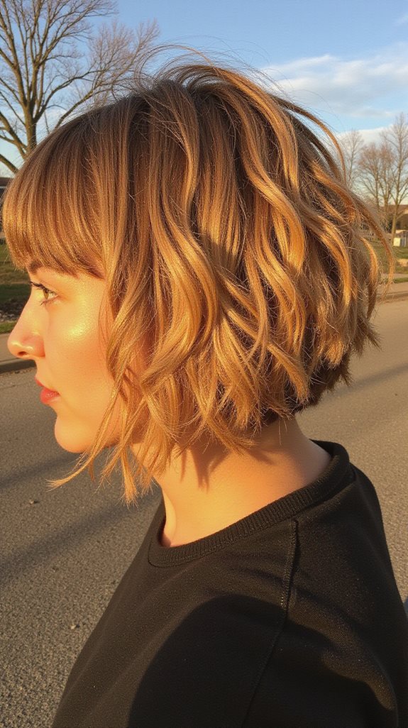 chunky layered bob hairstyle