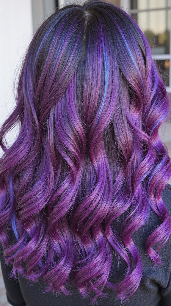 cosmic multidimensional purple hair