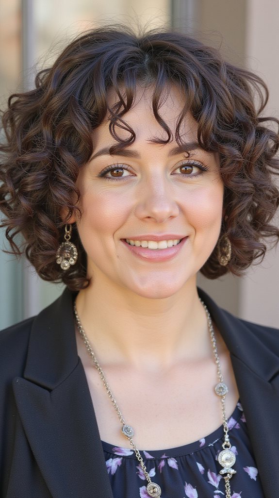 curly bob enhances round faces