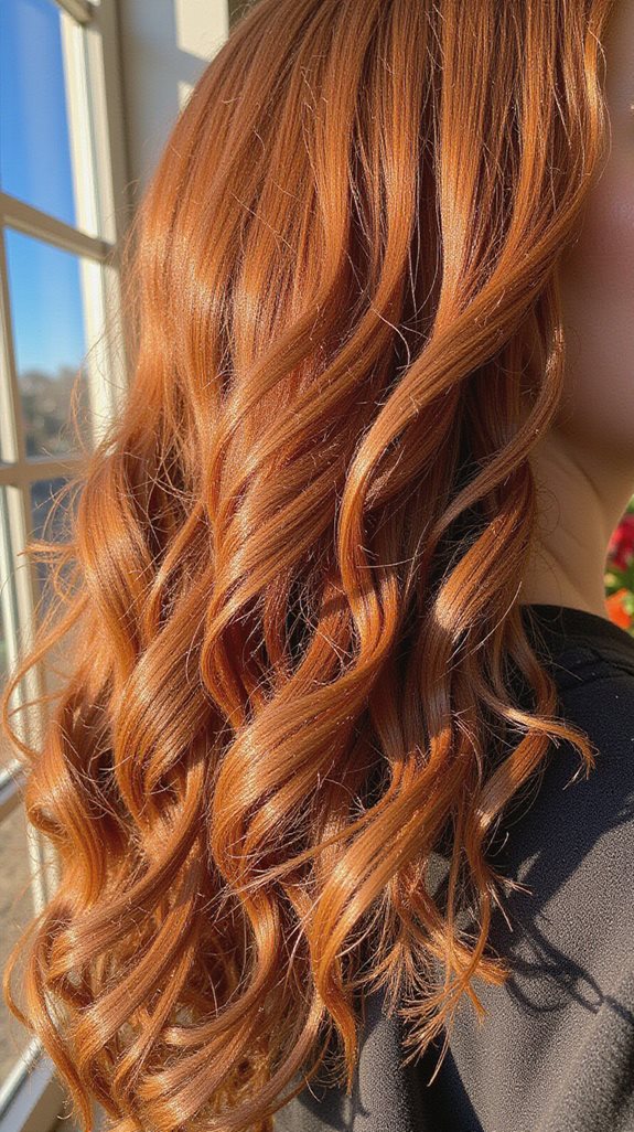 dimensionally enhanced auburn hair